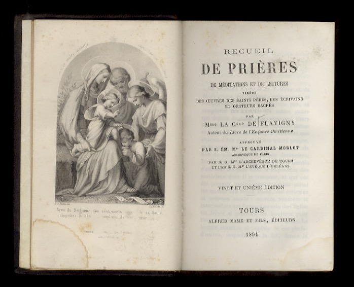 Recueil de prières de méditations et de lectures (.).