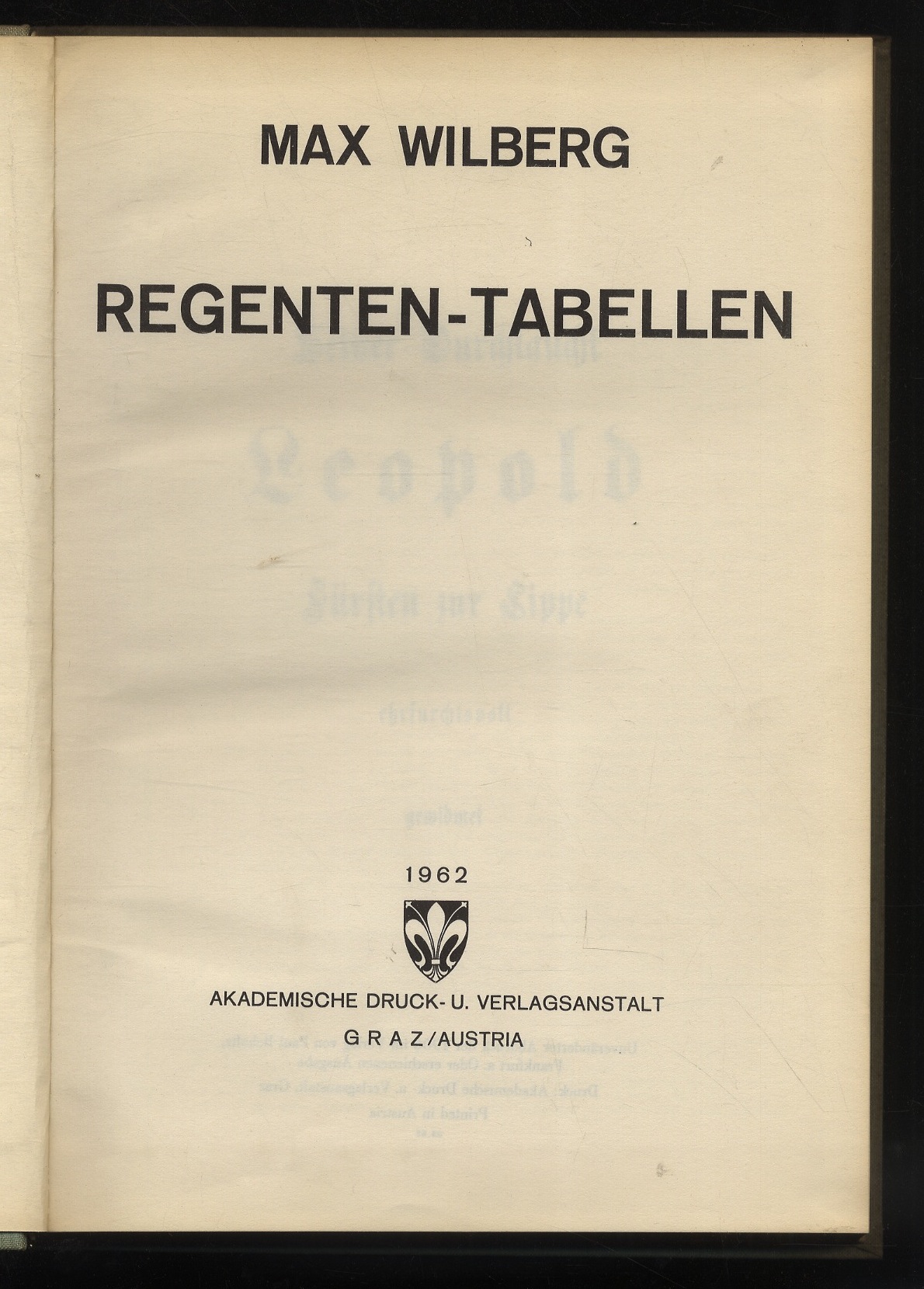 Regenten-Tabellen.