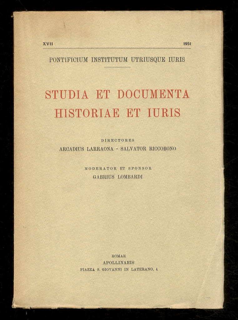 'Regnum'. (In: "Studia et Documenta Historiae et Iuris. Directores Arcadius …