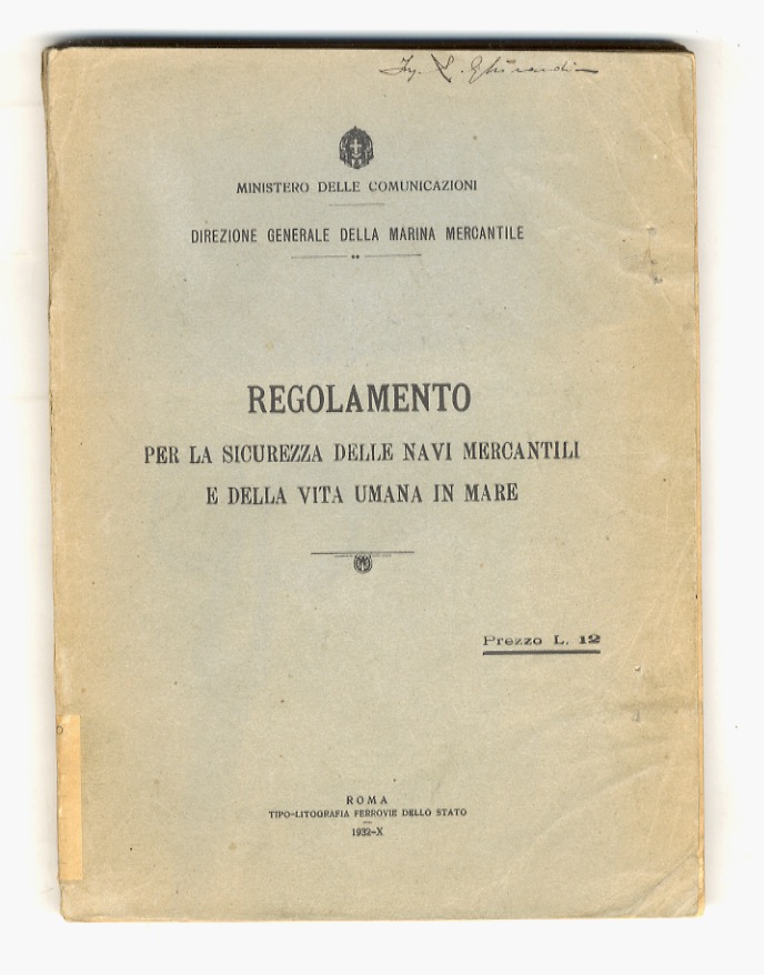 Regolamento per la sicurezza delle navi mercantili e della vita …