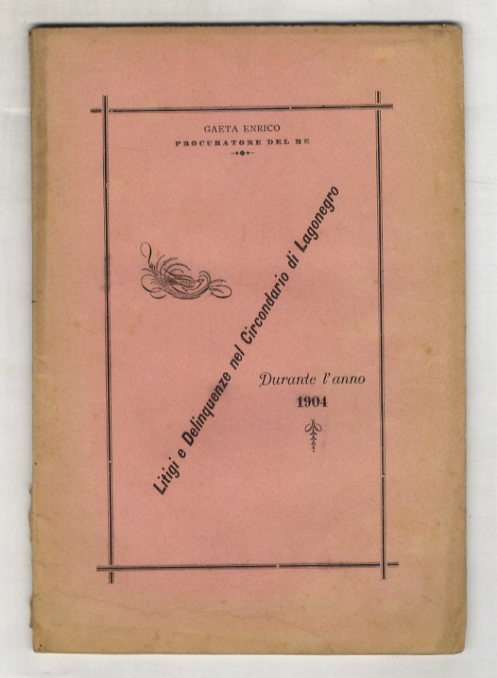 Relazione statistica dei lavori compiuti nel circondario del Tribunale di …