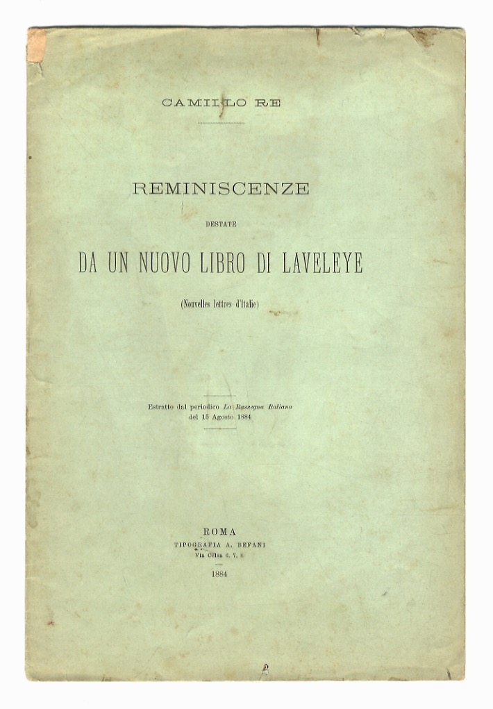 Reminiscenze destate da un nuovo libro di Laveleye (Nouvelles lettres …