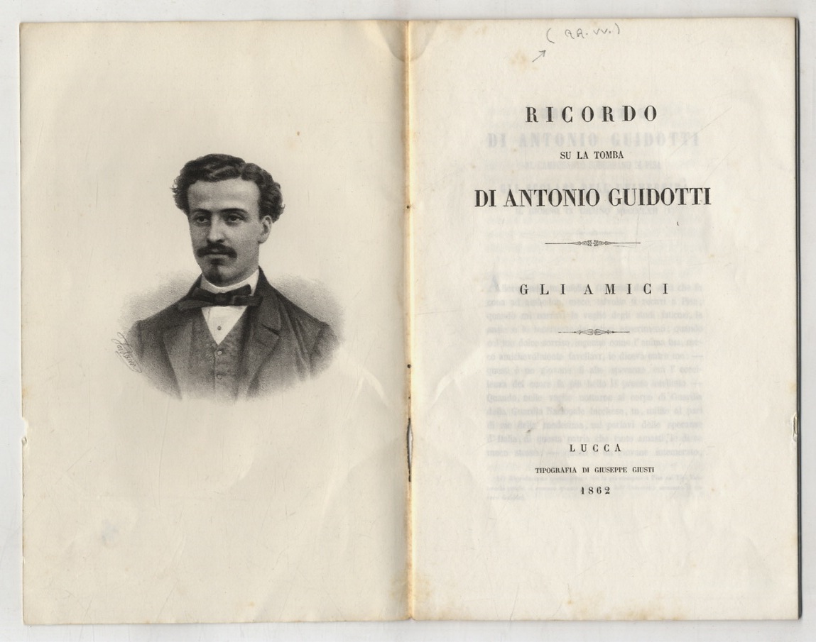 Ricordo su la tomba di Antonio Guidotti. (Gli amici).