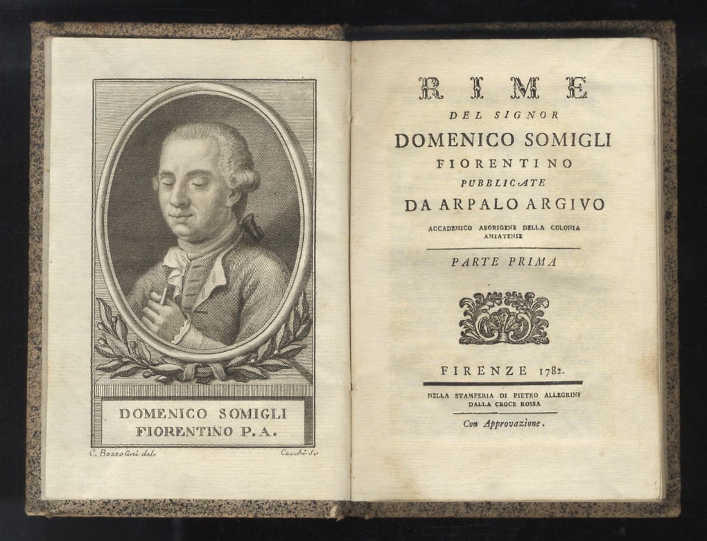 Rime del signor Domenico Somigli fiorentino pubblicate da Arpalo Argivo …