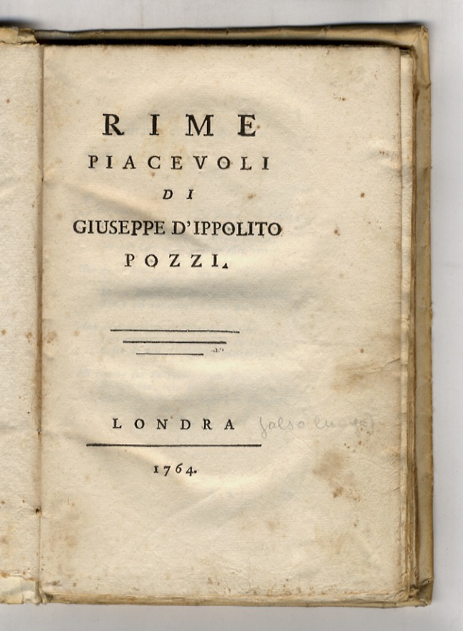 Rime piacevoli di Giuseppe d'Ippolito Pozzi.