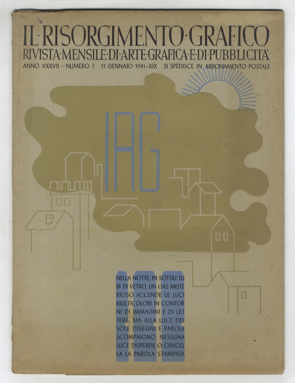 RISORGIMENTO (IL) grafico. Rivista mensile di arte grafica e di …