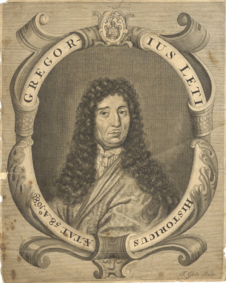 Ritratto di Gregorio Leti (1630-1701).