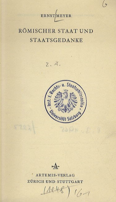 Römischer Staat und Staatsgedanke.