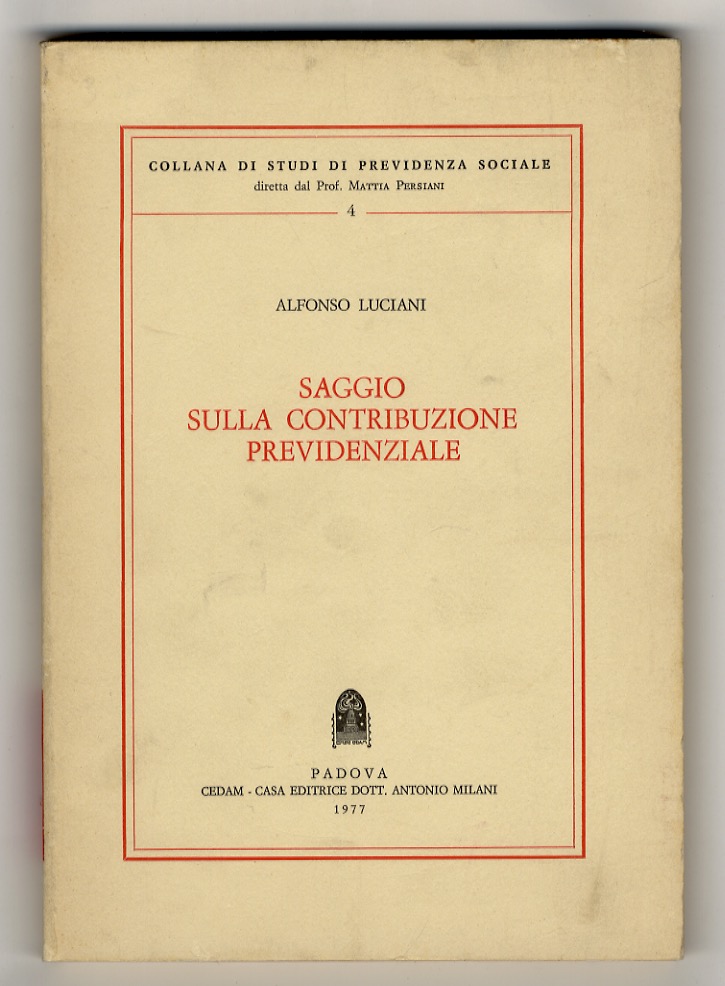 Saggio sulla contribuzione previdenziale.