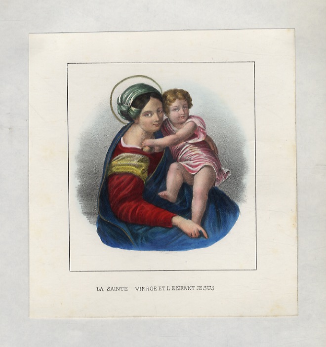 SAINTE (LA) Vierge et l'Enfant Jesus. [La Vergine e il …