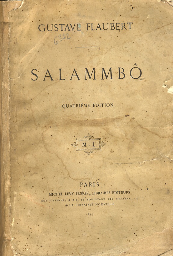 Salammbô. Quatrième édition.