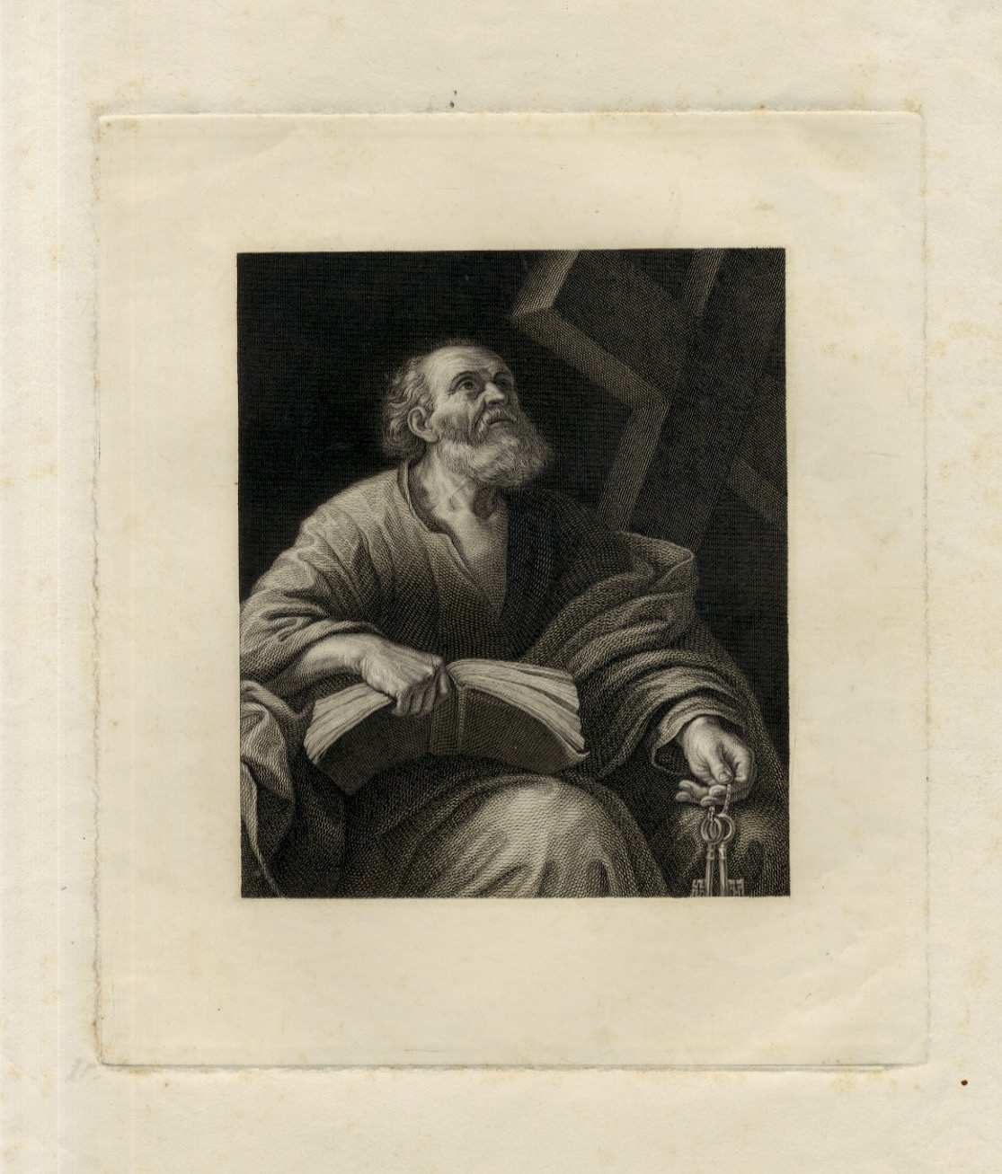 San Pietro, con libro e chiavi.