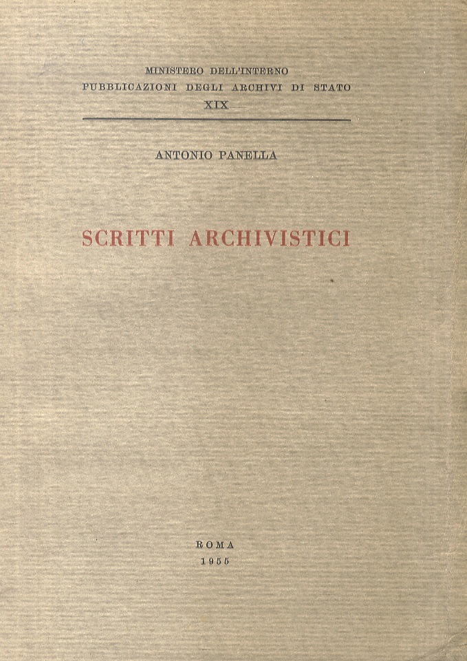 Scritti archivistici.