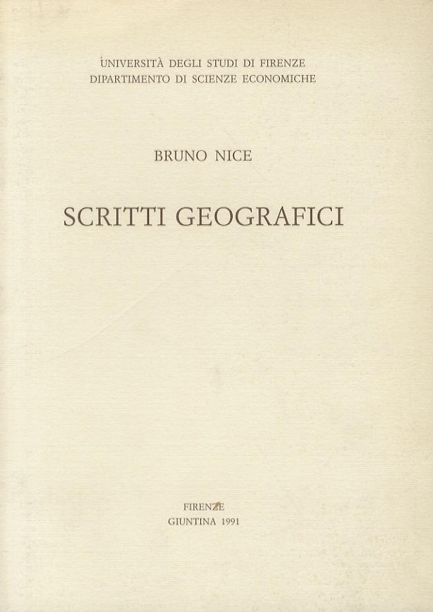 Scritti geografici (1939-1991).