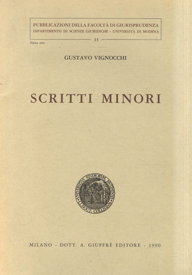 Scritti minori.