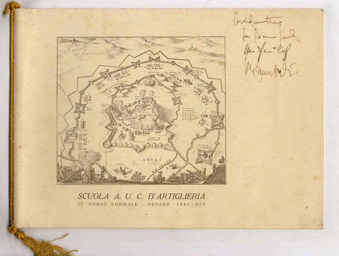 SCUOLA A.U.C. d'Artiglieria. IV corso normale - Pesaro - 1941 …