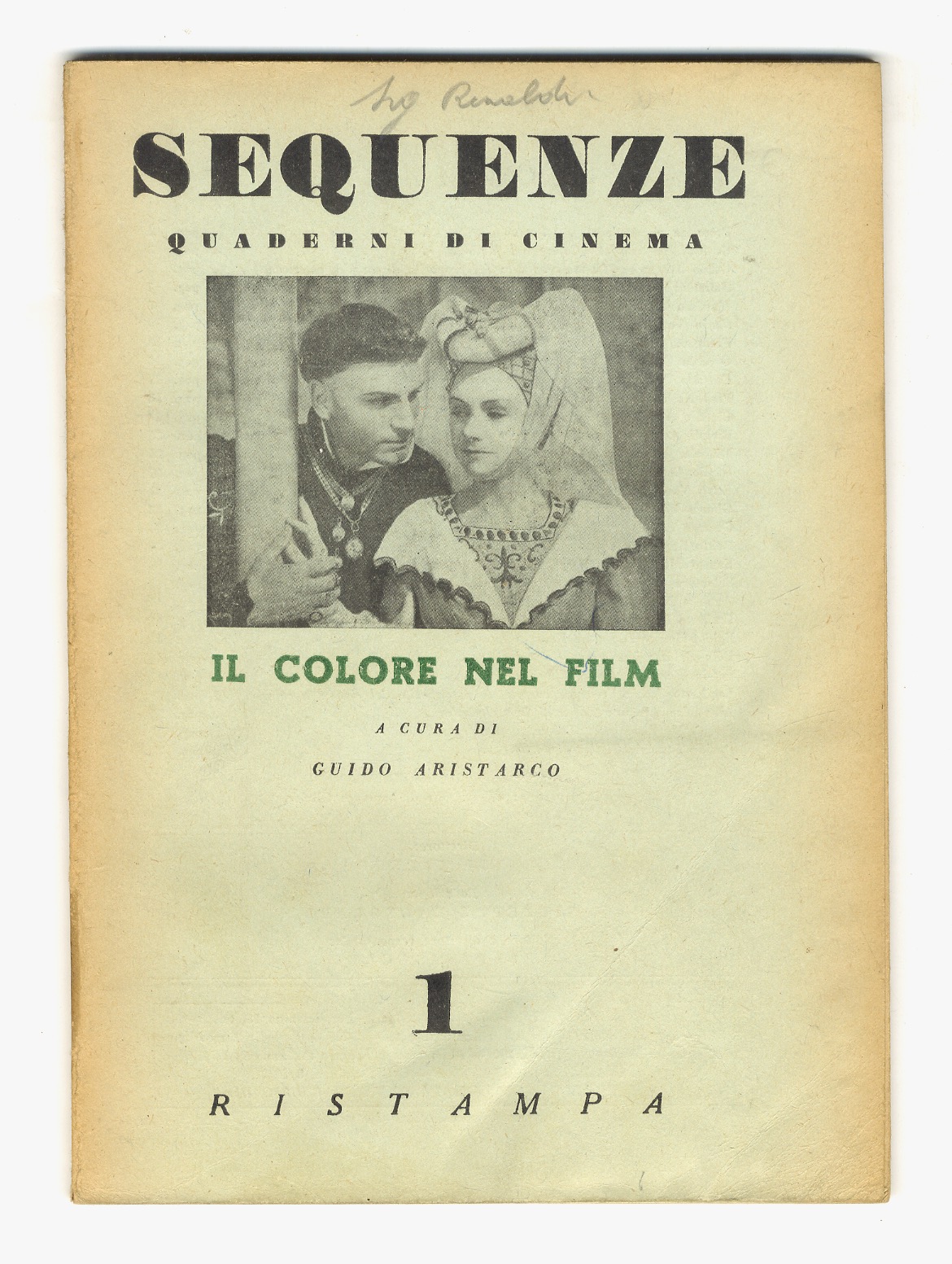SEQUENZE. Quaderni di cinema. Dal fascicolo n. 1, del settembre …
