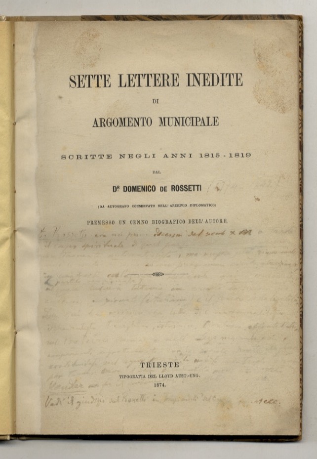 Sette lettere inedite di argomento municipale scritte negli anni 1815 …