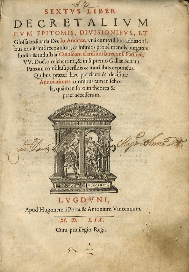 Sextus liber Decretalium cum epitomis, & glossa ordinaria do. Io. …