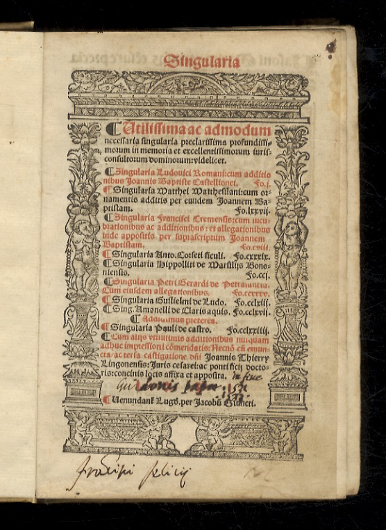 SINGULARIA utilissima ac admodum necessaria singularia profundissimorum in memoria et …