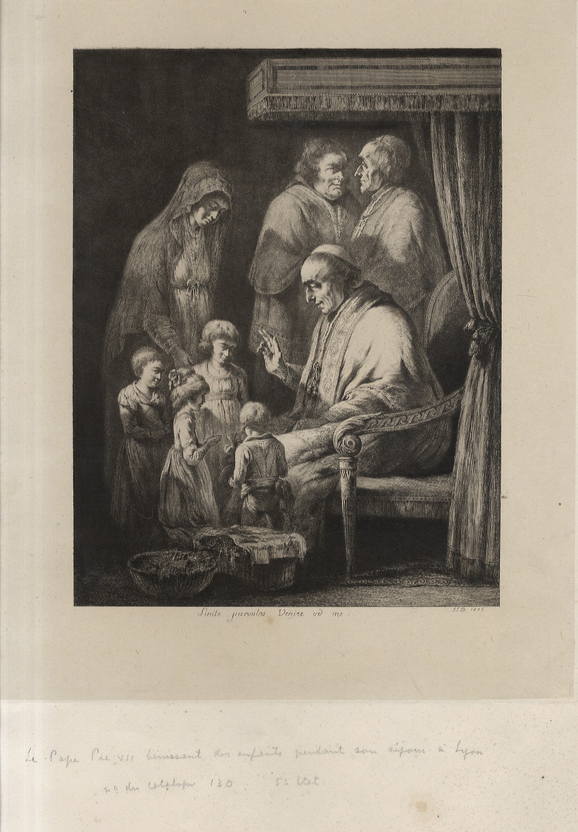 Sinite parvulos venire ad me [Le Pape Pie VII bénissant …
