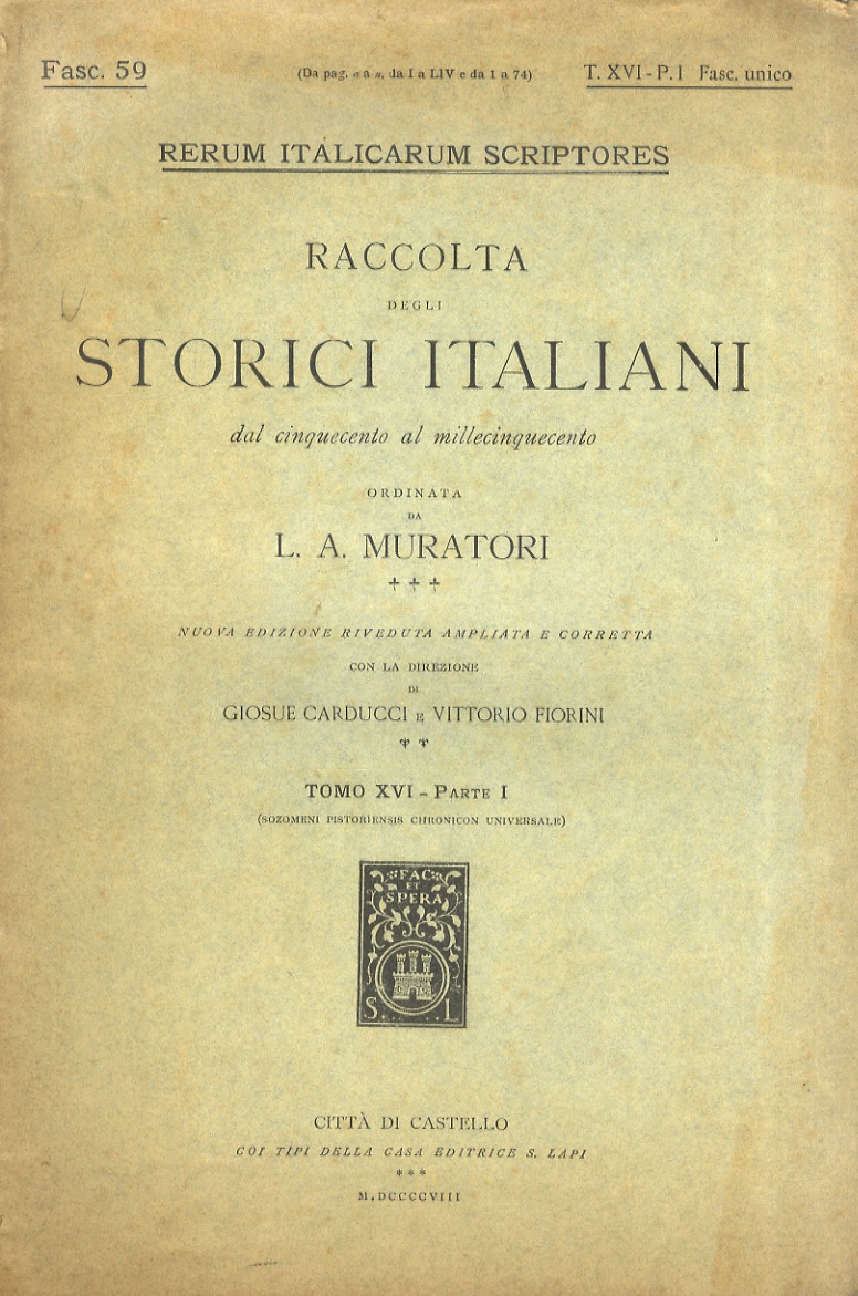 Sozomeni pistoriensis presbyteri Chronicon Universale [aa. 1411-1455]. A cura di …