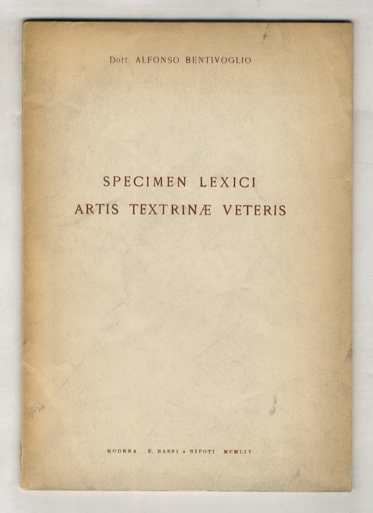 Specimen lexici artis textrinae veteris.