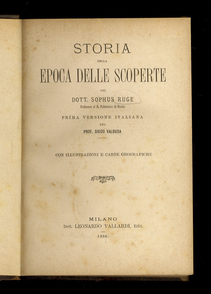 Storia della epoca delle scoperte. Prima versione italiana del prof. …