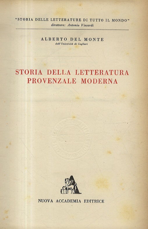 Storia della letteratura provenzale moderna.