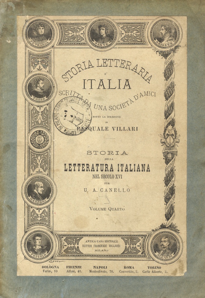 Storia letteraria d'Italia, scritta da una società d'amici sotto la …