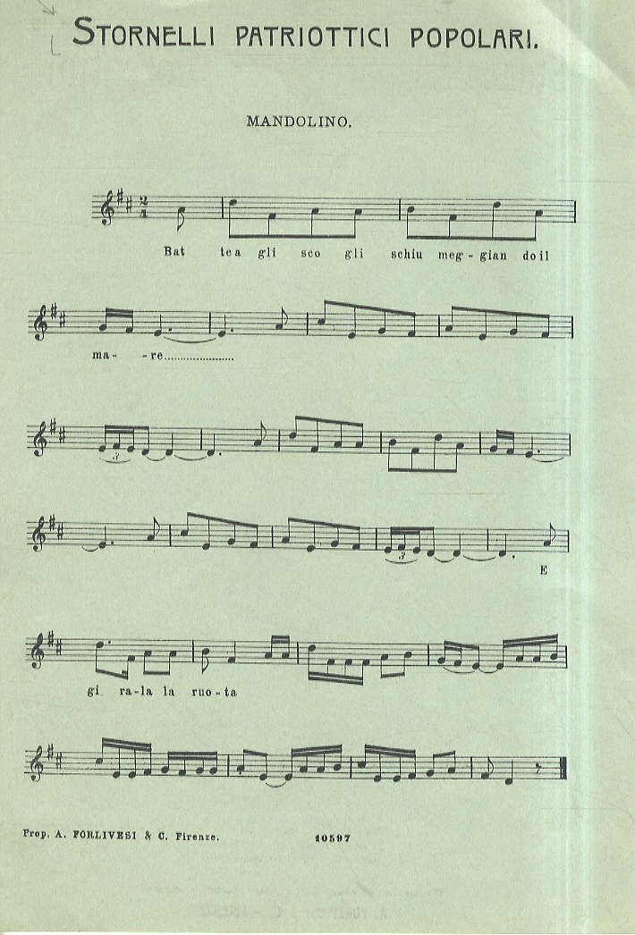 STORNELLI patriottici popolari / Stornelli patriottici fiorentini.