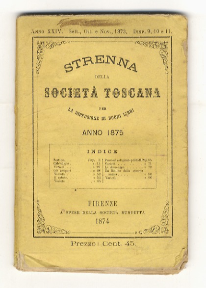 STRENNA della Società Toscana per la diffusione di buoni libri. …