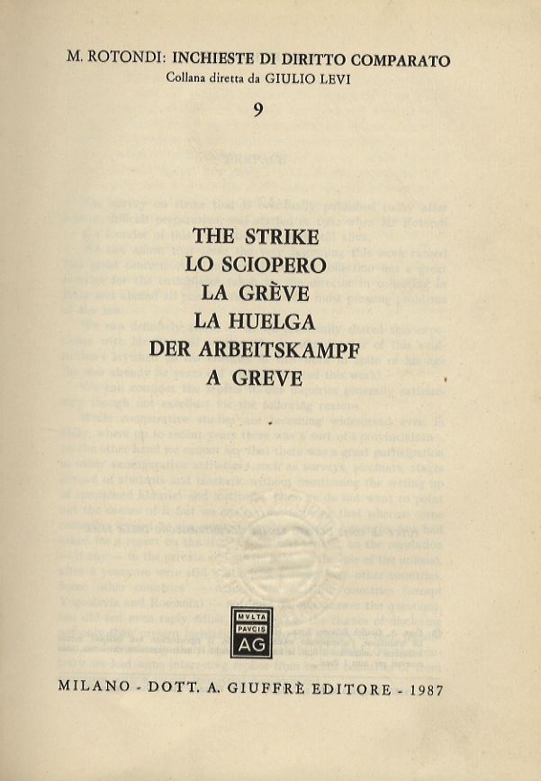 STRIKE (The) - Lo sciopero - La grève - La …