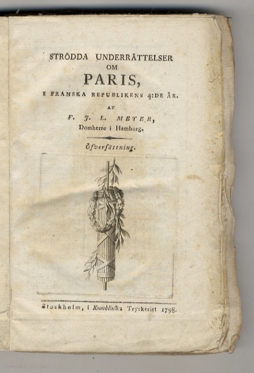 Strödda underrätelser om Paris i Franska Republikens 4: de ar. …