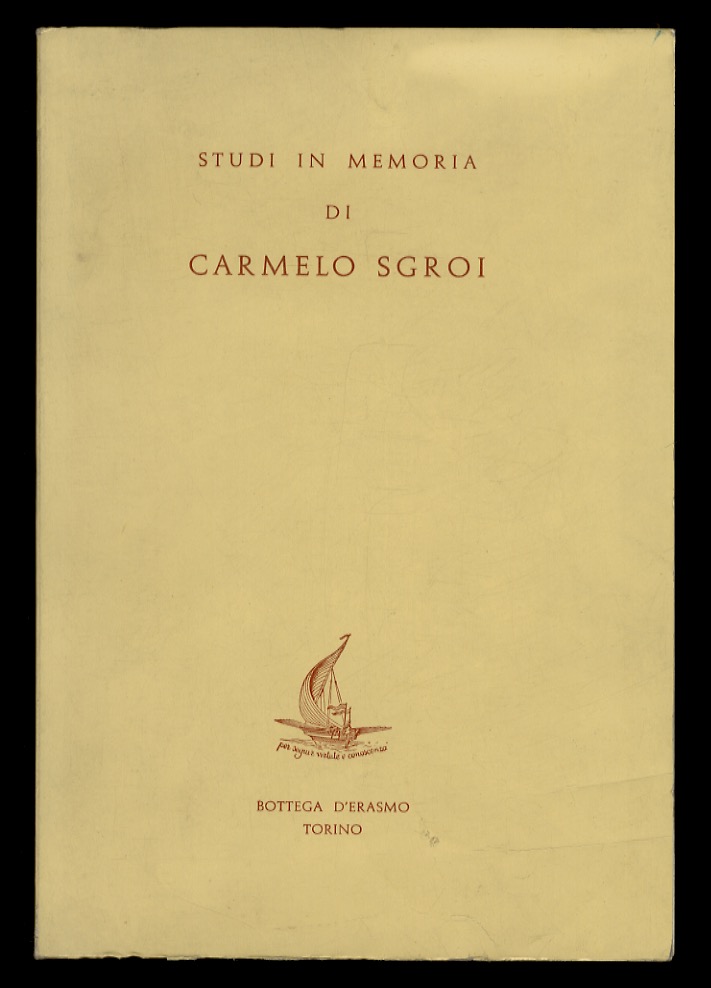 Studi in memoria di Carmelo Sgroi (1893-1952). Pubblicati a cura …