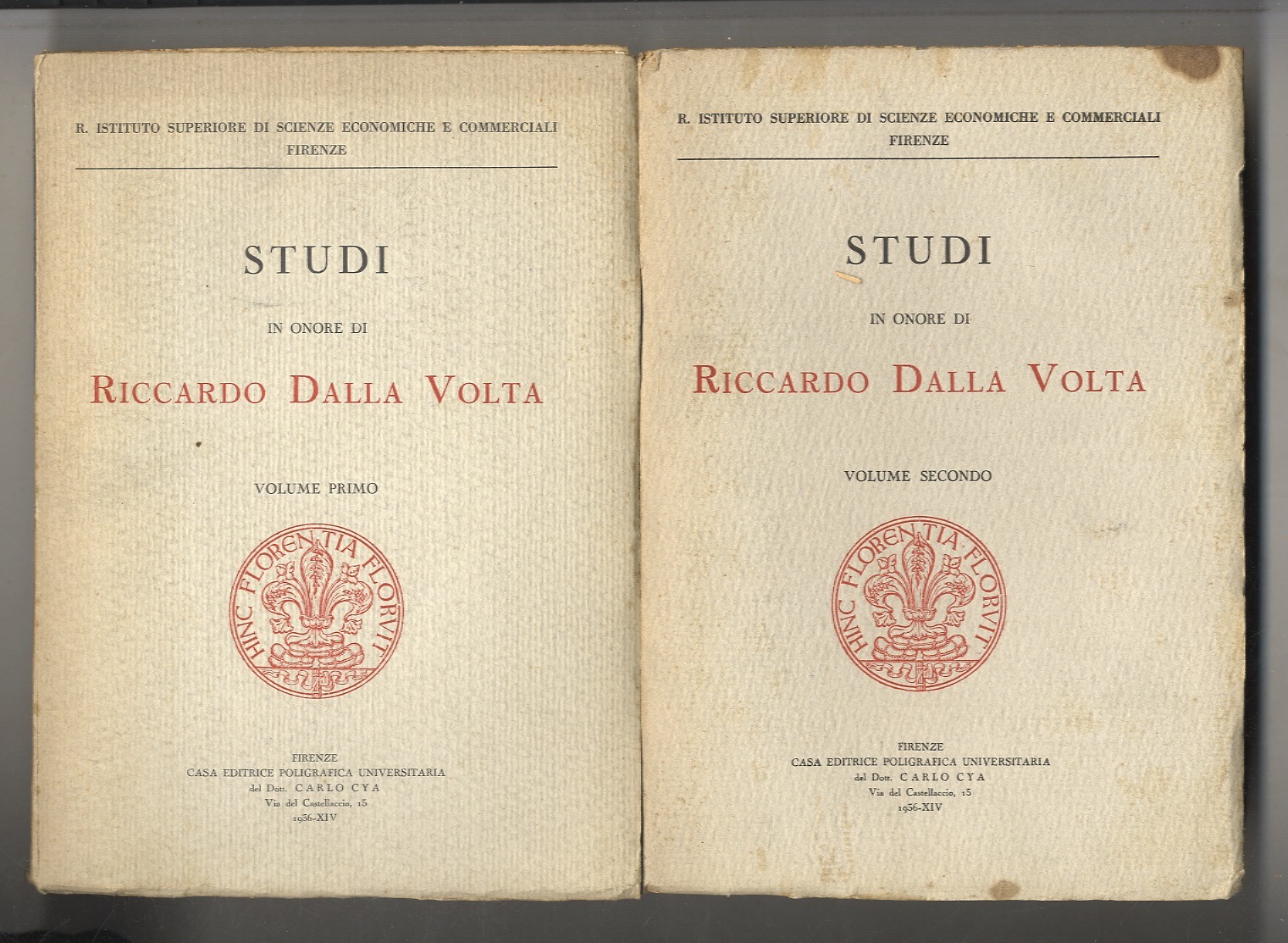 Studi in onore di Riccardo Dalla Volta. Volume primo - …