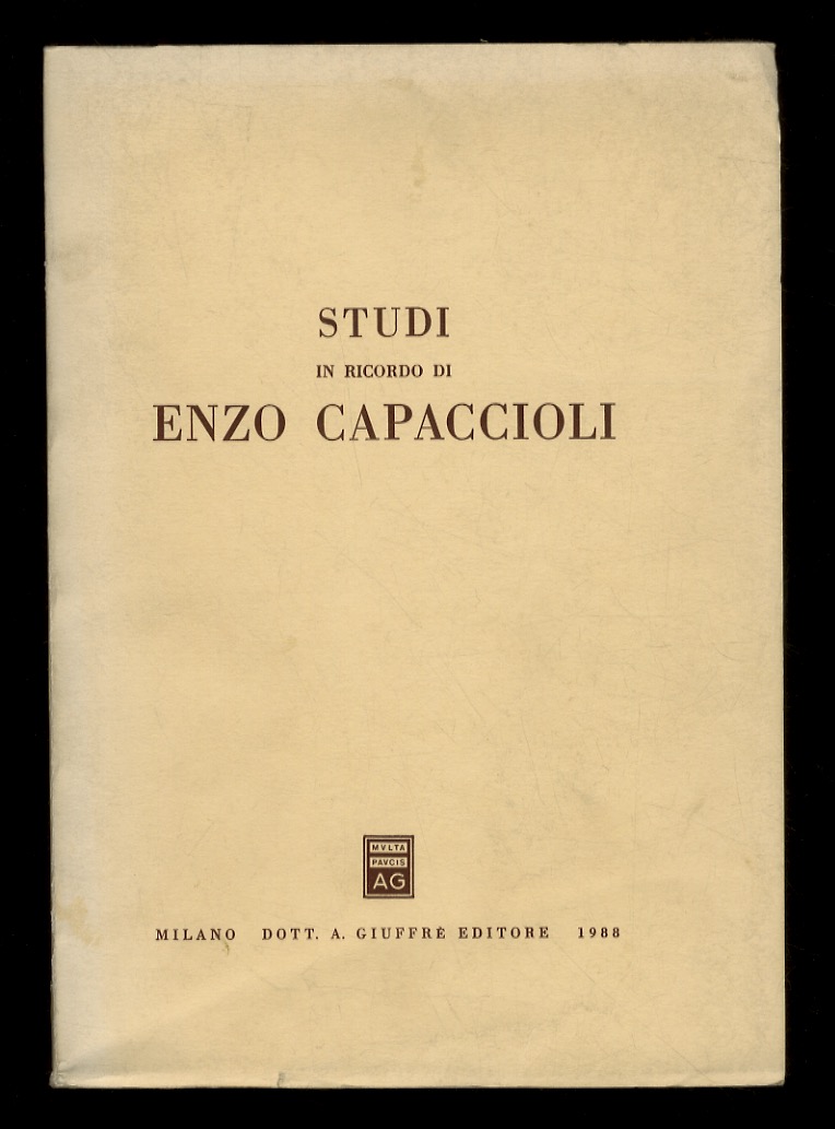 Studi in ricordo di Enzo Capaccioli.