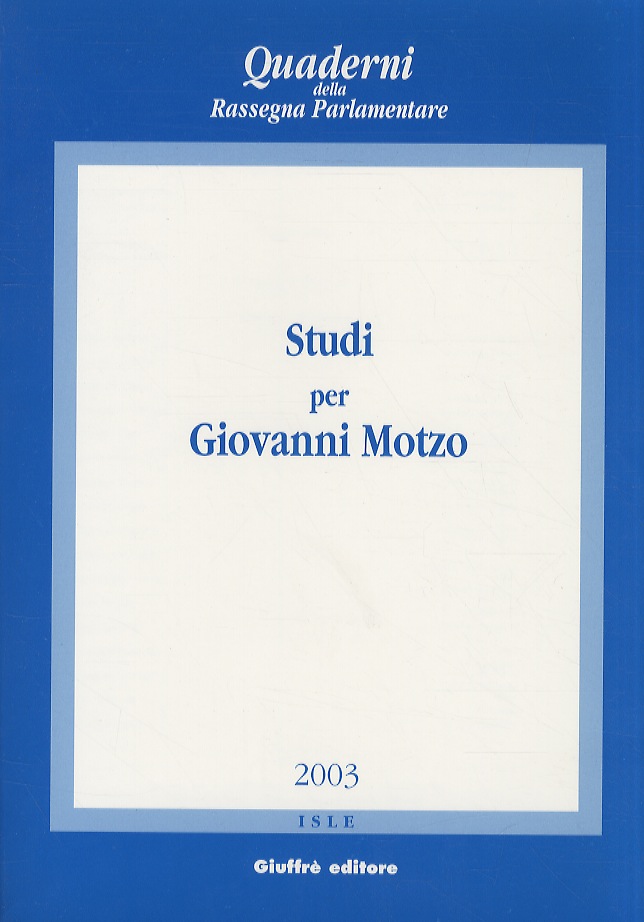 STUDI per Giovanni Motzo.