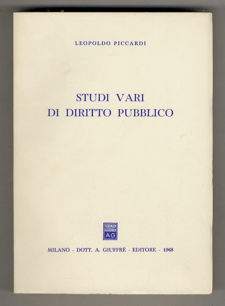 Studi vari di diritto pubblico.