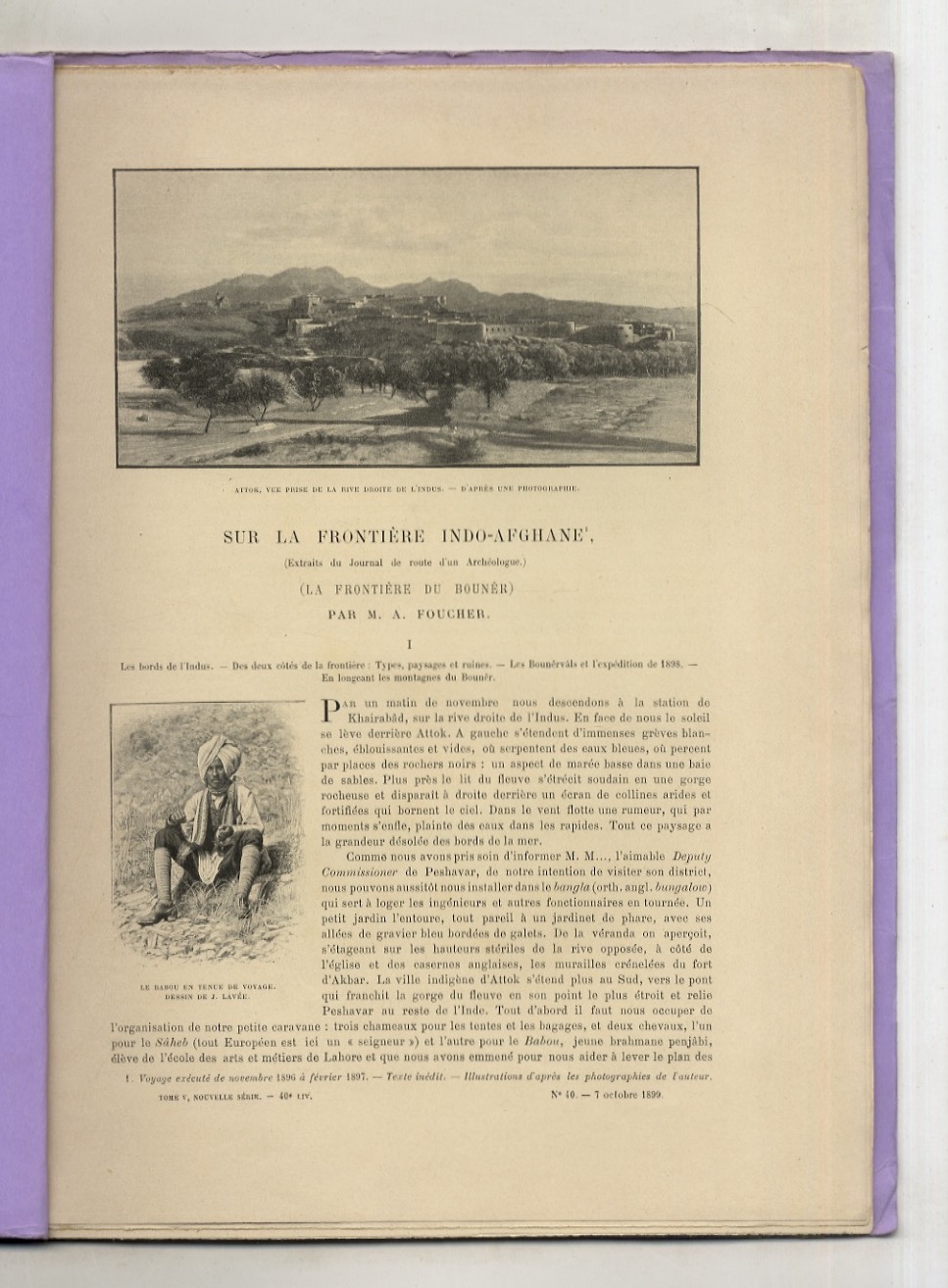 Sur la frontière Indo-afghane. (Extraits du Journal de route d'un …