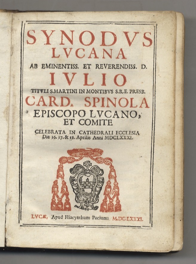 Synodus Lucana ab eminentiss. et reverediss. D. Iulio tituli s. …