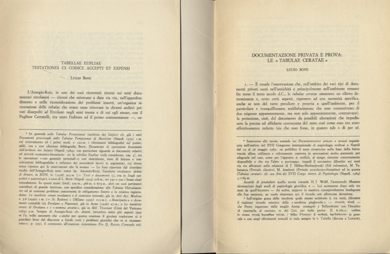 Tabellae Eupliae testationes ex codice accepti et expensi. (Unito dello …