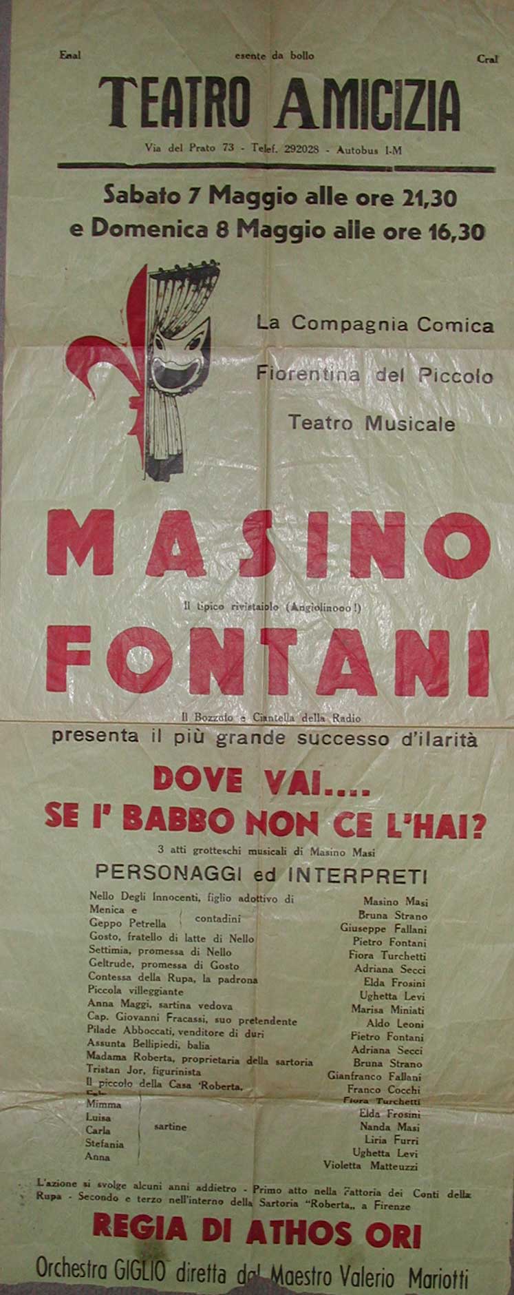 TEATRO Amicizia. Sabato 7 maggio alle ore 21,30 e domenica …