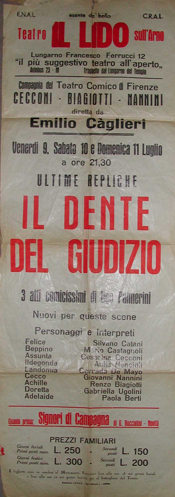 TEATRO Il Lido sull'Arno. Lungarno Francesco Ferrucci 12 "il più …