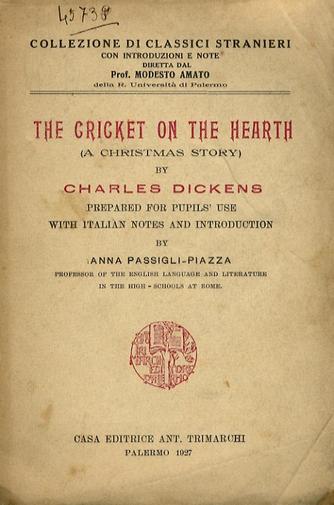 The Cricket on the Hearth (a Christmas story) [.] prepared …