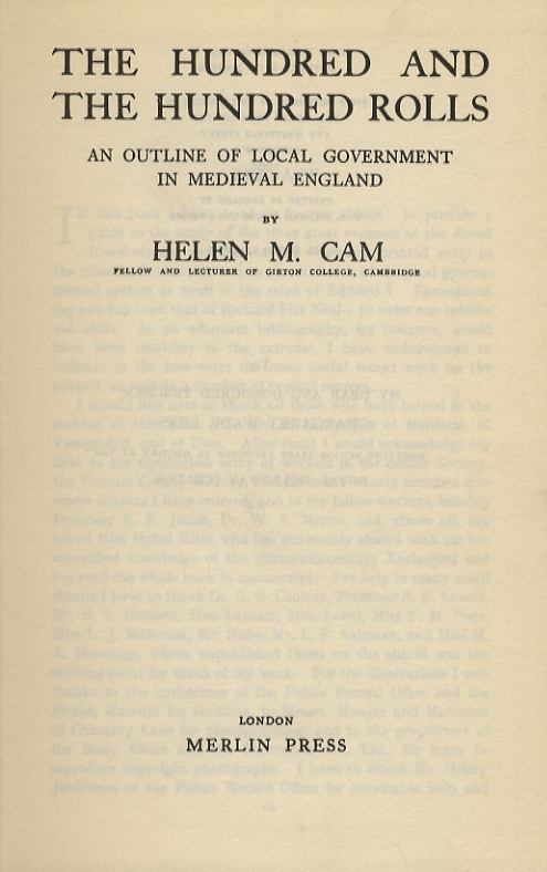 The hundred and the hundred rolls. An outline of local …