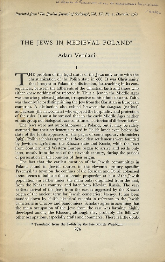 The jews in medieval Poland.