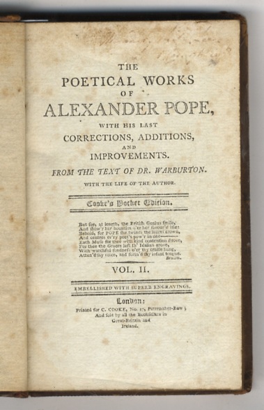 The Poetical Works of Alexander Pope, with His Last Corrections, …
