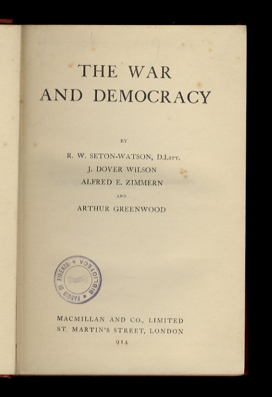 The War and Democracy.