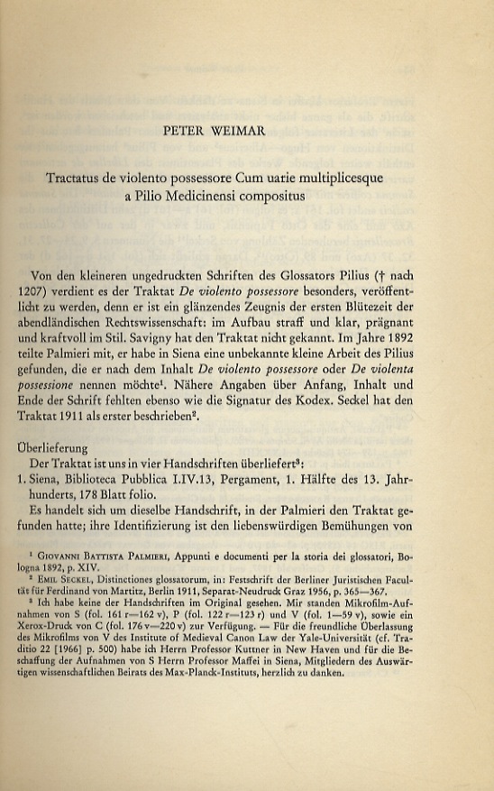 Tractatus de violento possessore Cum uarie multiplicesque a Pilio Medicinensi …
